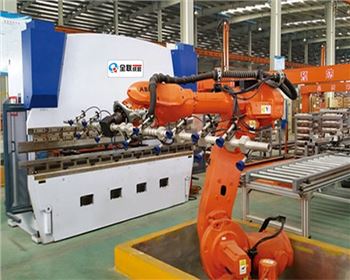 數控折彎(wan)機自動上下料(liao)機器人自動化(huà)生産線